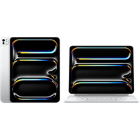 Koop Apple iPad Pro (2024) Nano 13 inch 2TB Wifi + 5G Zilver + Apple Magic Keyboard QWERTY - 6151115111113